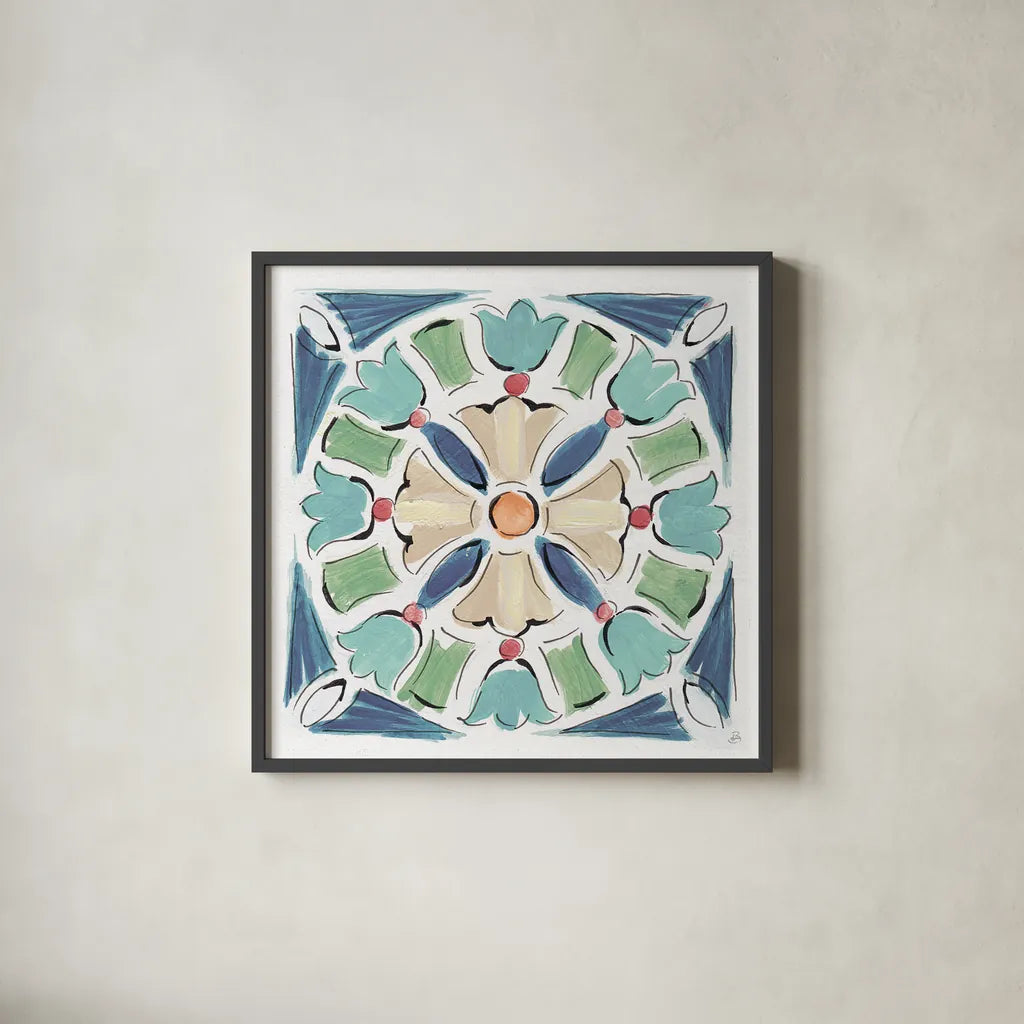 Springtime XII by Daphne Brissonnet. Shown in a sleek black glass frame for a contemporary gallery look. Available as an archival giclee rolled canvas, fine art paper, or poster print. SKU 48566a.