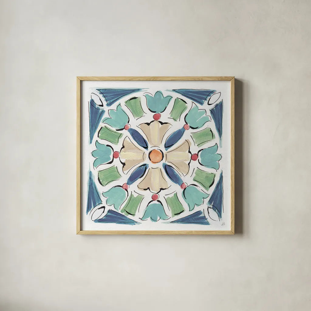 Springtime XII by Daphne Brissonnet. Shown in a natural wood glass frame for a timeless modern aesthetic. Available as an archival giclee rolled canvas, fine art paper, or poster print. SKU 48566a.