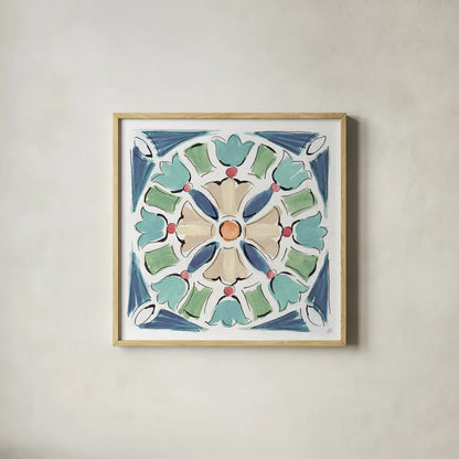 Springtime XII by Daphne Brissonnet. Shown in a natural wood glass frame for a timeless modern aesthetic. Available as an archival giclee rolled canvas, fine art paper, or poster print. SKU 48566a.