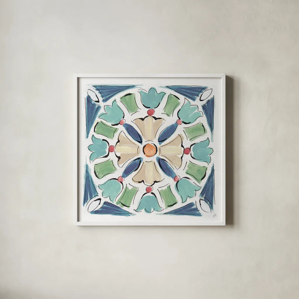 Springtime XII by Daphne Brissonnet. Shown in a crisp white glass frame for a clean and minimalist style. Available as an archival giclee rolled canvas, fine art paper, or poster print. SKU 48566a.