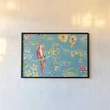 Tropical Oasis I by Daphne Brissonnet. shown as a paper print in a black flame. Available as a archival giclee rolled canvas, fine art paper, or poster print. SKU 34959i.
