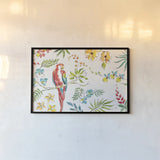 Tropical Oasis I White by Daphne Brissonnet. shown as a paper print in a black flame. Available as a archival giclee rolled canvas, fine art paper, or poster print. SKU 34968i.