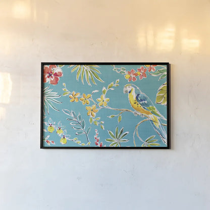 Tropical Oasis II by Daphne Brissonnet. shown as a paper print in a black flame. Available as a archival giclee rolled canvas, fine art paper, or poster print. SKU 34960i.