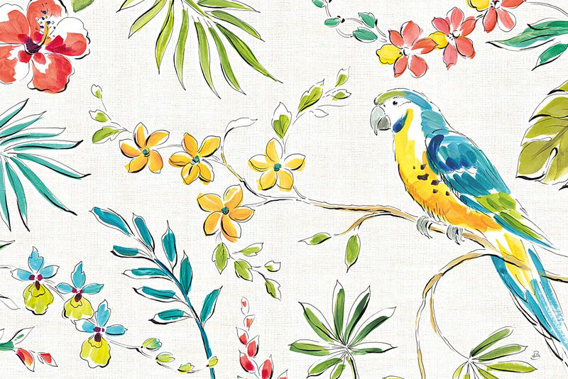 Tropical Oasis II White by Daphne Brissonnet. SKU 34969i. Archival Giclee Fine art print for wall decor.
