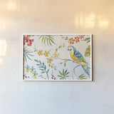 Tropical Oasis II White by Daphne Brissonnet. shown as a paper print in a white frame. Available as a archival giclee rolled canvas, fine art paper, or poster print. SKU 34969i.