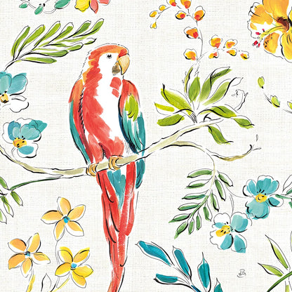 Tropical Oasis III White by Daphne Brissonnet. SKU 34970a. Archival Giclee Fine art print for wall decor.