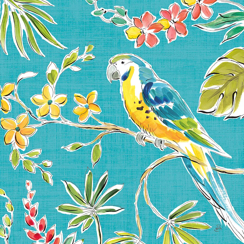 Tropical Oasis IV by Daphne Brissonnet. SKU 34962a. Archival Giclee Fine art print for wall decor.