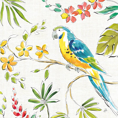 Tropical Oasis IV White by Daphne Brissonnet. SKU 34971a. Archival Giclee Fine art print for wall decor.