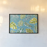 Tropical Oasis IX by Daphne Brissonnet. shown as a paper print in a black flame. Available as a archival giclee rolled canvas, fine art paper, or poster print. SKU 34967i.