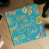 Tropical Oasis VI by Daphne Brissonnet. Shown as a detailed flat fine art print, highlighting archival giclee quality. Available as an archival giclee rolled canvas, fine art paper, or poster print. SKU 34964a.