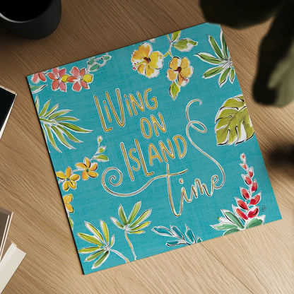 Tropical Oasis VI by Daphne Brissonnet. Shown as a detailed flat fine art print, highlighting archival giclee quality. Available as an archival giclee rolled canvas, fine art paper, or poster print. SKU 34964a.