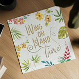Tropical Oasis VI White by Daphne Brissonnet. Shown as a detailed flat fine art print, highlighting archival giclee quality. Available as an archival giclee rolled canvas, fine art paper, or poster print. SKU 34973a.