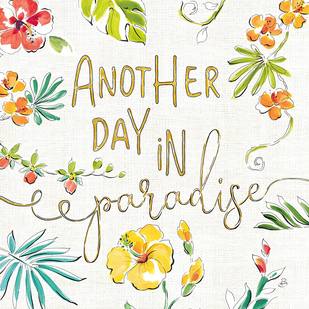 Tropical Oasis VII White by Daphne Brissonnet. SKU 34974a. Archival Giclee Fine art print for wall decor.