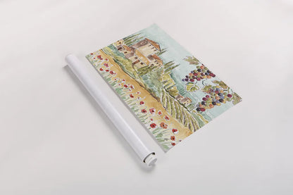 Tuscan Breeze I by Daphne Brissonnet. shown as a rolled paper print. Available as archival giclee rolled canvas, fine art paper, or poster print. SKU 37478i.