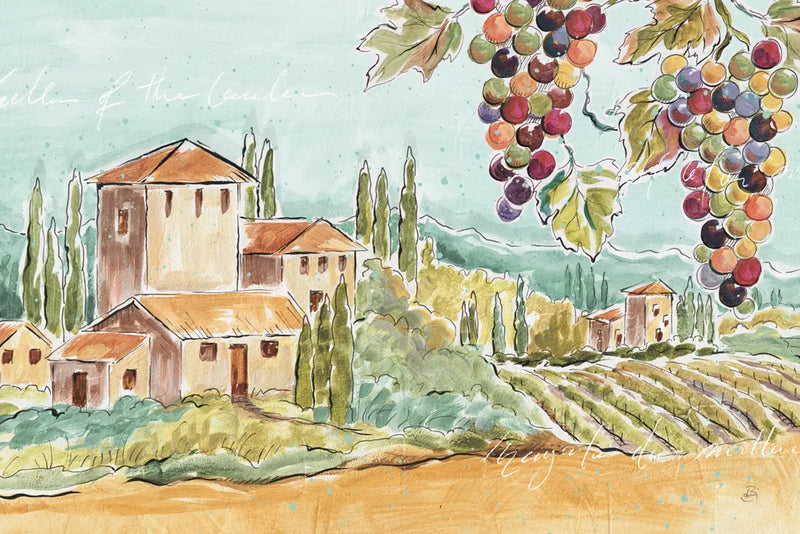 Tuscan Breeze I No Poppies by Daphne Brissonnet. SKU 37967i. Archival Giclee Fine art print for wall decor.