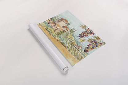 Tuscan Breeze I No Poppies by Daphne Brissonnet. shown as a rolled paper print. Available as archival giclee rolled canvas, fine art paper, or poster print. SKU 37967i.