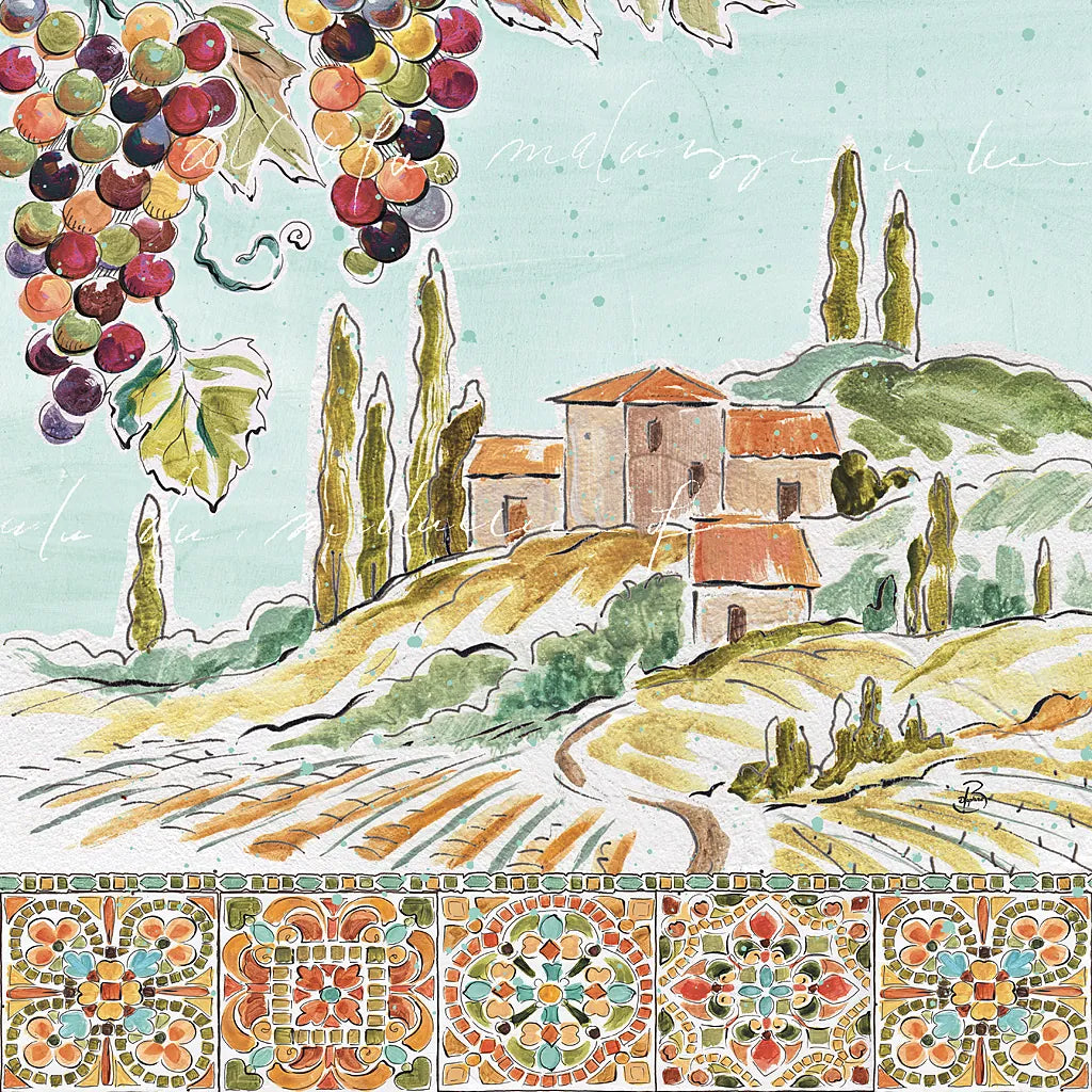 Tuscan Breeze III by Daphne Brissonnet. SKU 37480a. Archival Giclee Fine art print for wall decor.