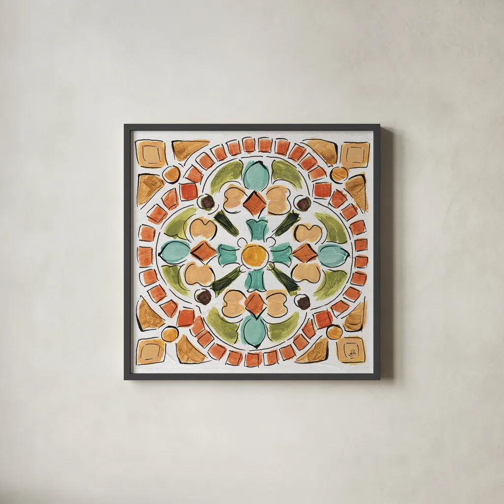 Tuscan Breeze VI by Daphne Brissonnet. Shown in a sleek black glass frame for a contemporary gallery look. Available as an archival giclee rolled canvas, fine art paper, or poster print. SKU 37483a.