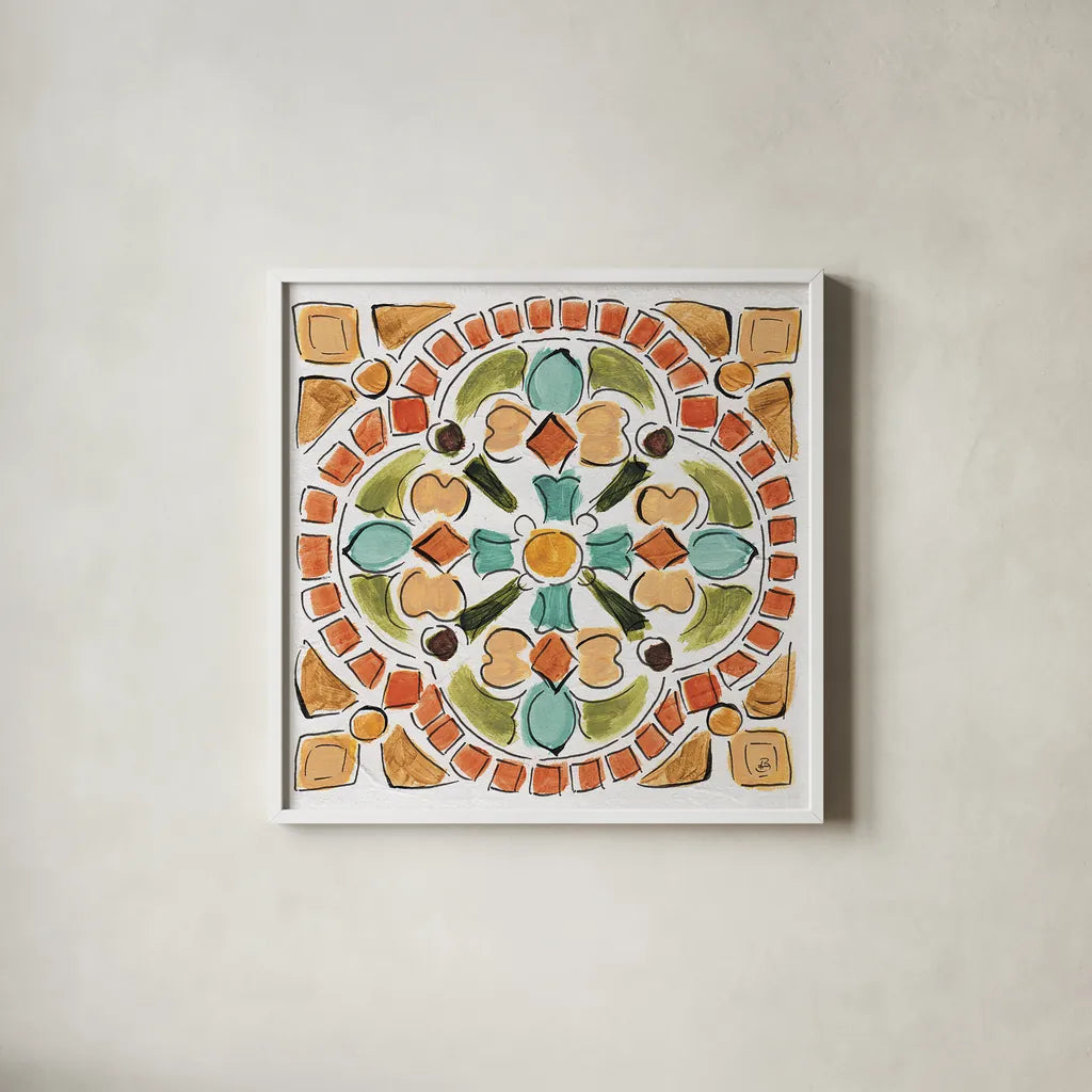 Tuscan Breeze VI by Daphne Brissonnet. Shown in a crisp white glass frame for a clean and minimalist style. Available as an archival giclee rolled canvas, fine art paper, or poster print. SKU 37483a.