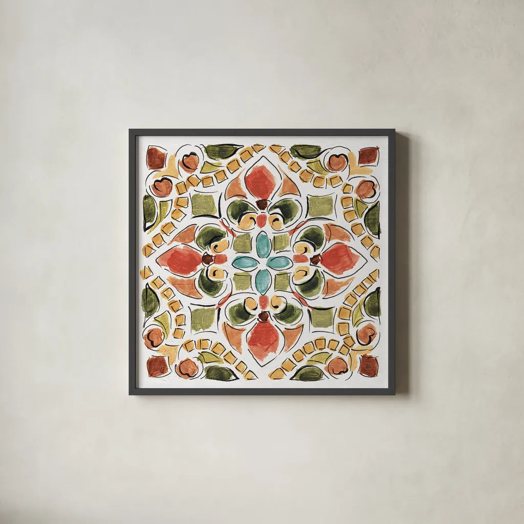 Tuscan Breeze VII by Daphne Brissonnet. Shown in a sleek black glass frame for a contemporary gallery look. Available as an archival giclee rolled canvas, fine art paper, or poster print. SKU 37484a.