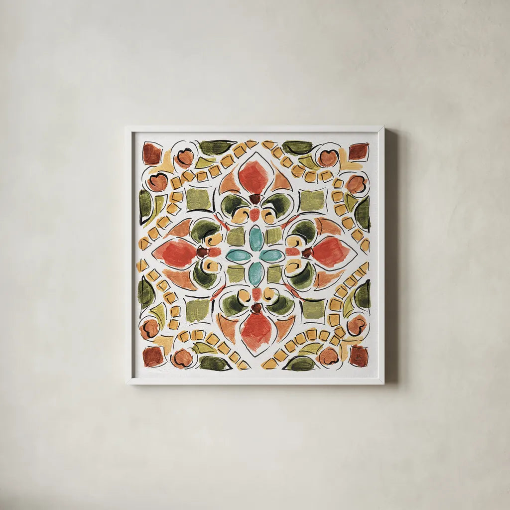 Tuscan Breeze VII by Daphne Brissonnet. Shown in a crisp white glass frame for a clean and minimalist style. Available as an archival giclee rolled canvas, fine art paper, or poster print. SKU 37484a.