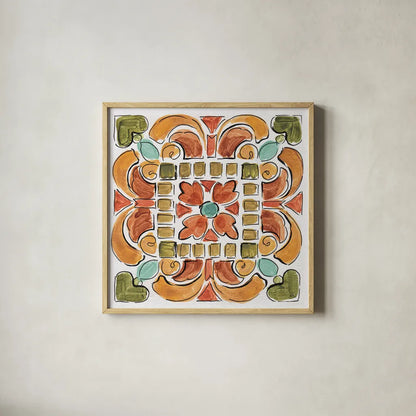 Tuscan Breeze VIII by Daphne Brissonnet. Shown in a natural wood glass frame for a timeless modern aesthetic. Available as an archival giclee rolled canvas, fine art paper, or poster print. SKU 37485a.