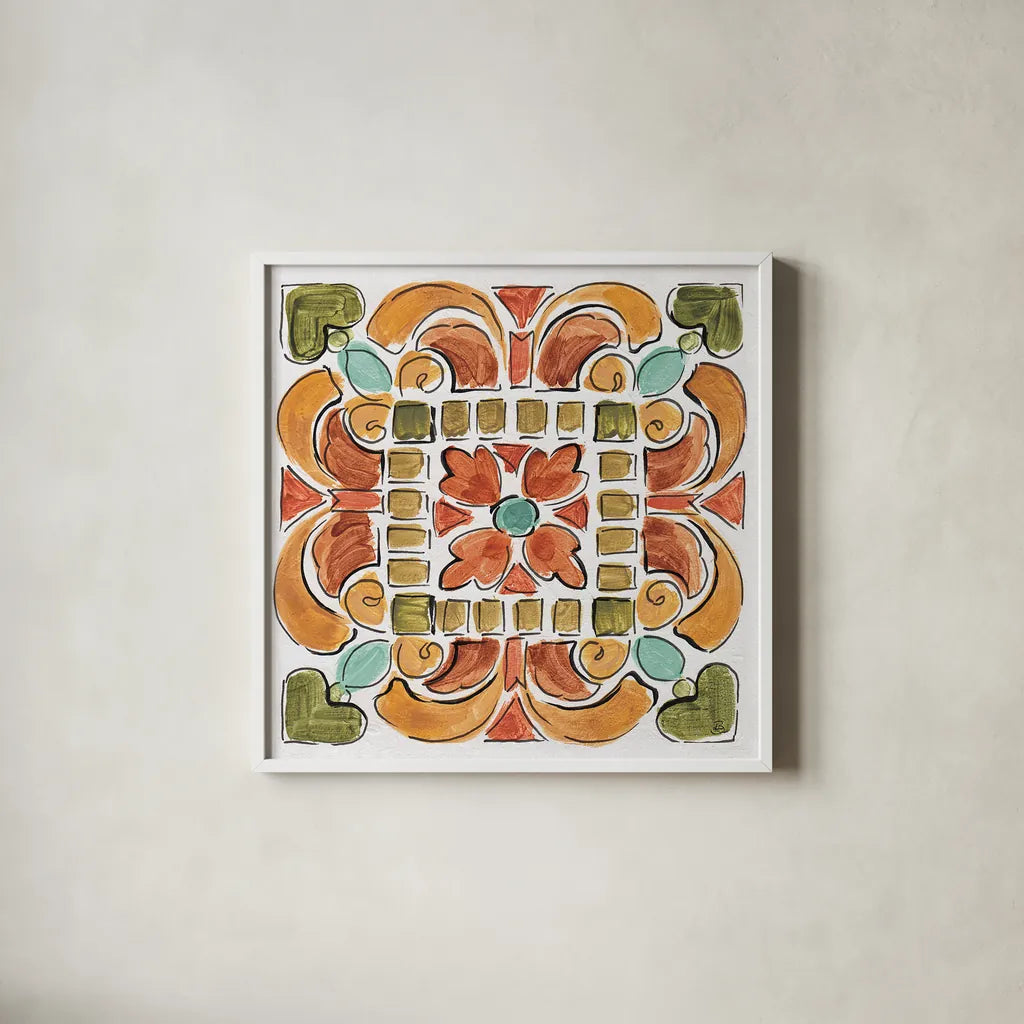 Tuscan Breeze VIII by Daphne Brissonnet. Shown in a crisp white glass frame for a clean and minimalist style. Available as an archival giclee rolled canvas, fine art paper, or poster print. SKU 37485a.