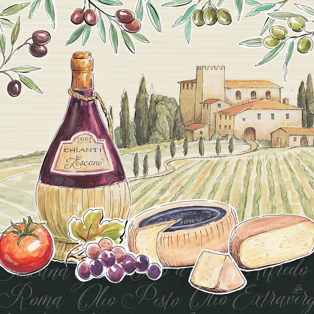 Tuscan Flavor II by Daphne Brissonnet. SKU 44008a. Archival Giclee Fine art print for wall decor.