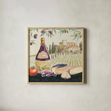 Tuscan Flavor II by Daphne Brissonnet. Shown in a natural wood glass frame for a timeless modern aesthetic. Available as an archival giclee rolled canvas, fine art paper, or poster print. SKU 44008a.