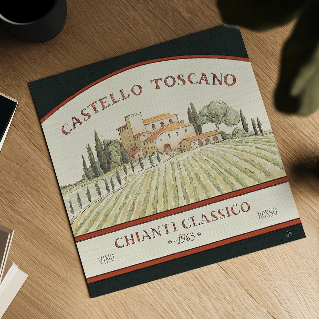 Tuscan Flavor IV by Daphne Brissonnet. Shown as a detailed flat fine art print, highlighting archival giclee quality. Available as an archival giclee rolled canvas, fine art paper, or poster print. SKU 44010a.