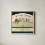 Tuscan Flavor IV by Daphne Brissonnet. Shown in a natural wood glass frame for a timeless modern aesthetic. Available as an archival giclee rolled canvas, fine art paper, or poster print. SKU 44010a.
