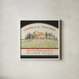 Tuscan Flavor IV Balsamic by Daphne Brissonnet. Shown in a crisp white glass frame for a clean and minimalist style. Available as an archival giclee rolled canvas, fine art paper, or poster print. SKU 48715a.