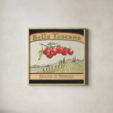 Tuscan Flavor V by Daphne Brissonnet. Shown in a natural wood glass frame for a timeless modern aesthetic. Available as an archival giclee rolled canvas, fine art paper, or poster print. SKU 44011a.