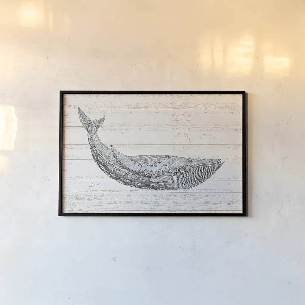 Underwater Life I Blue by Daphne Brissonnet. shown as a paper print in a black flame. Available as a archival giclee rolled canvas, fine art paper, or poster print. SKU 36810i.