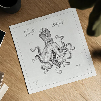 Underwater Life II by Daphne Brissonnet. Shown as a detailed flat fine art print, highlighting archival giclee quality. Available as an archival giclee rolled canvas, fine art paper, or poster print. SKU 33458a.