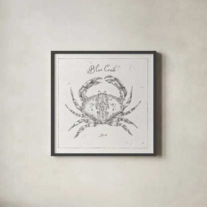 Underwater Life IV by Daphne Brissonnet. Shown in a sleek black glass frame for a contemporary gallery look. Available as an archival giclee rolled canvas, fine art paper, or poster print. SKU 33460a.