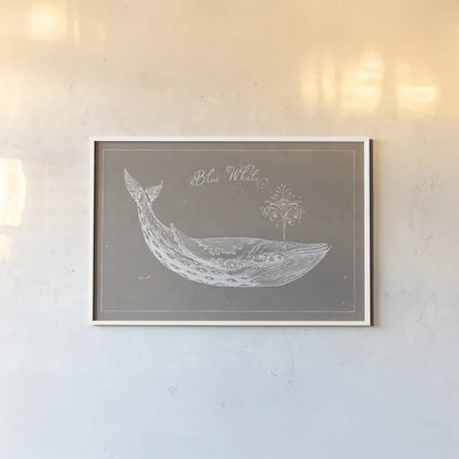 Underwater Life IX Greige by Daphne Brissonnet. shown as a paper print in a white frame. Available as a archival giclee rolled canvas, fine art paper, or poster print. SKU 33473i.