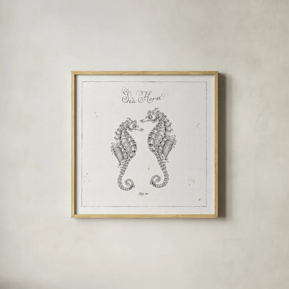 Underwater Life V by Daphne Brissonnet. Shown in a natural wood glass frame for a timeless modern aesthetic. Available as an archival giclee rolled canvas, fine art paper, or poster print. SKU 33461a.