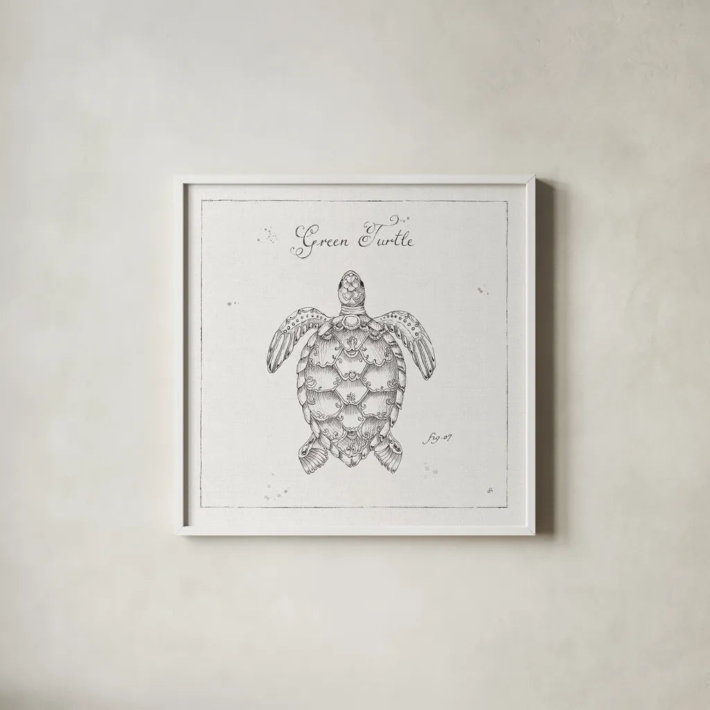 Underwater Life VIII by Daphne Brissonnet. Shown in a crisp white glass frame for a clean and minimalist style. Available as an archival giclee rolled canvas, fine art paper, or poster print. SKU 33464a.