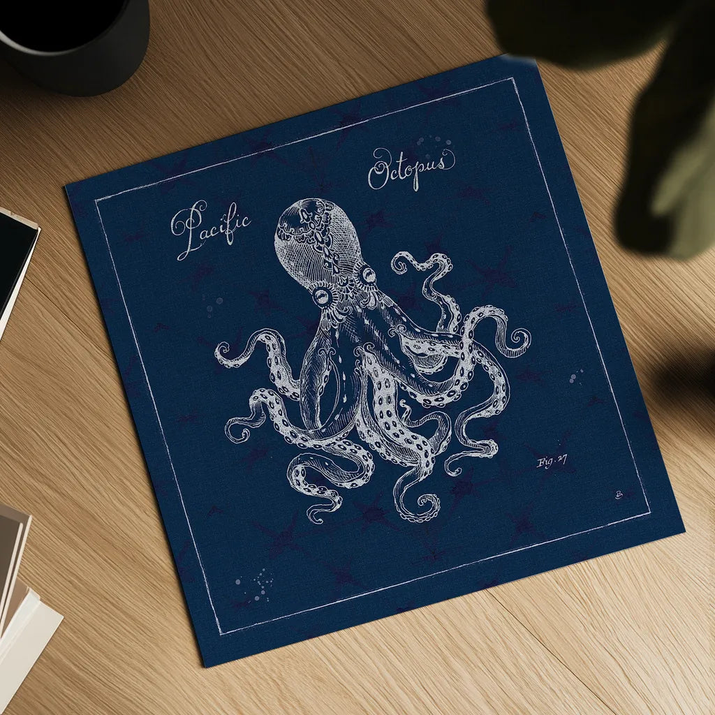 Underwater Life X by Daphne Brissonnet. Shown as a detailed flat fine art print, highlighting archival giclee quality. Available as an archival giclee rolled canvas, fine art paper, or poster print. SKU 33466a.