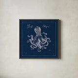 Underwater Life X by Daphne Brissonnet. Shown in a sleek black glass frame for a contemporary gallery look. Available as an archival giclee rolled canvas, fine art paper, or poster print. SKU 33466a.