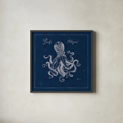 Underwater Life X by Daphne Brissonnet. Shown in a sleek black glass frame for a contemporary gallery look. Available as an archival giclee rolled canvas, fine art paper, or poster print. SKU 33466a.