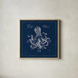 Underwater Life X by Daphne Brissonnet. Shown in a natural wood glass frame for a timeless modern aesthetic. Available as an archival giclee rolled canvas, fine art paper, or poster print. SKU 33466a.