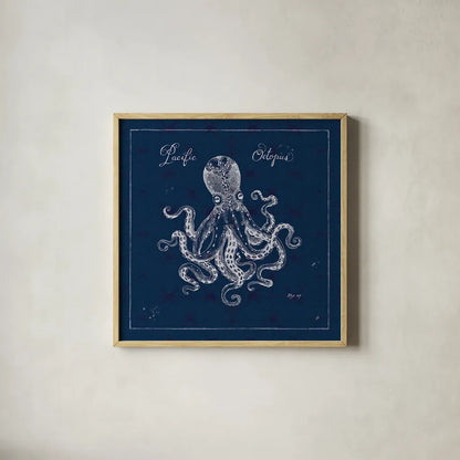 Underwater Life X by Daphne Brissonnet. Shown in a natural wood glass frame for a timeless modern aesthetic. Available as an archival giclee rolled canvas, fine art paper, or poster print. SKU 33466a.