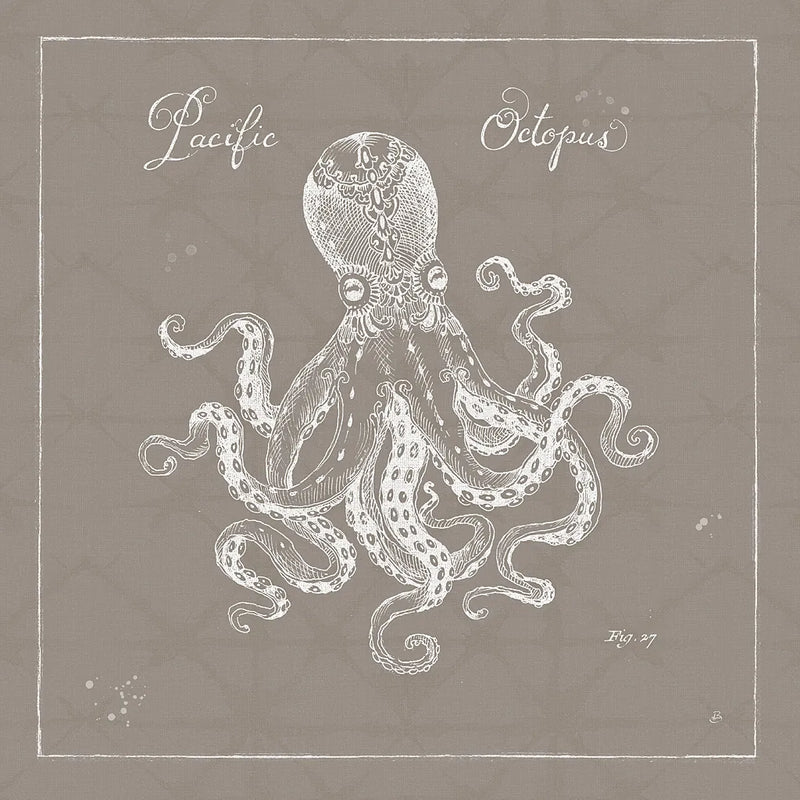 Underwater Life X Greige by Daphne Brissonnet. SKU 33474a. Archival Giclee Fine art print for wall decor.
