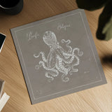 Underwater Life X Greige by Daphne Brissonnet. Shown as a detailed flat fine art print, highlighting archival giclee quality. Available as an archival giclee rolled canvas, fine art paper, or poster print. SKU 33474a.
