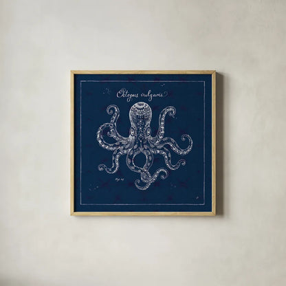 Underwater Life XI by Daphne Brissonnet. Shown in a natural wood glass frame for a timeless modern aesthetic. Available as an archival giclee rolled canvas, fine art paper, or poster print. SKU 33467a.