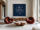 Underwater Life XI by Daphne Brissonnet. Shown as extra-large giant wall art in a modern living room. Available as an archival giclee rolled canvas, fine art paper, or poster print. SKU 33467a.
