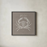 Underwater Life XII Greige by Daphne Brissonnet. Shown in a sleek black glass frame for a contemporary gallery look. Available as an archival giclee rolled canvas, fine art paper, or poster print. SKU 33476a.