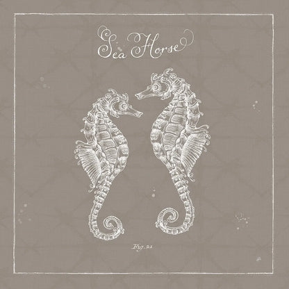 Underwater Life XIII Greige by Daphne Brissonnet. SKU 33477a. Archival Giclee Fine art print for wall decor.